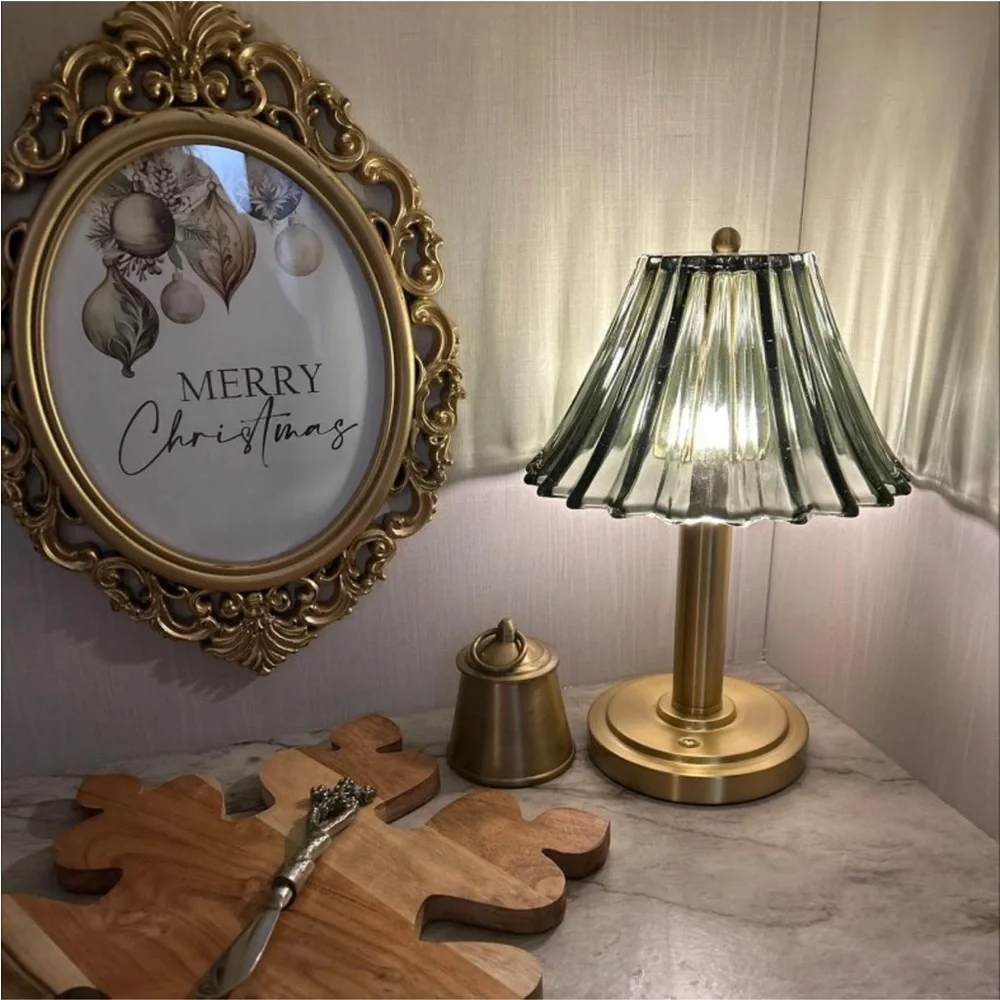 Glass Shade Table Lamp Green - Hearth & Hand Magnolia